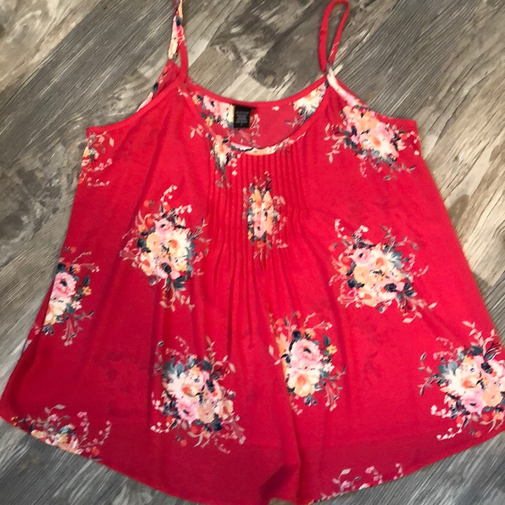 TORRID Pink Pintucked Tank Top size 2